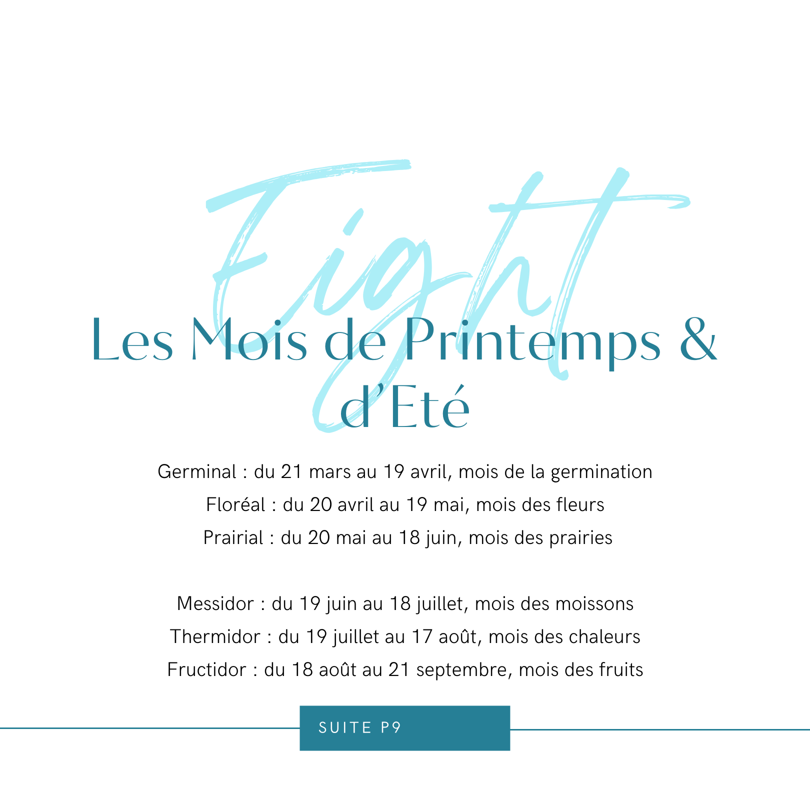 Les mois printemps ete