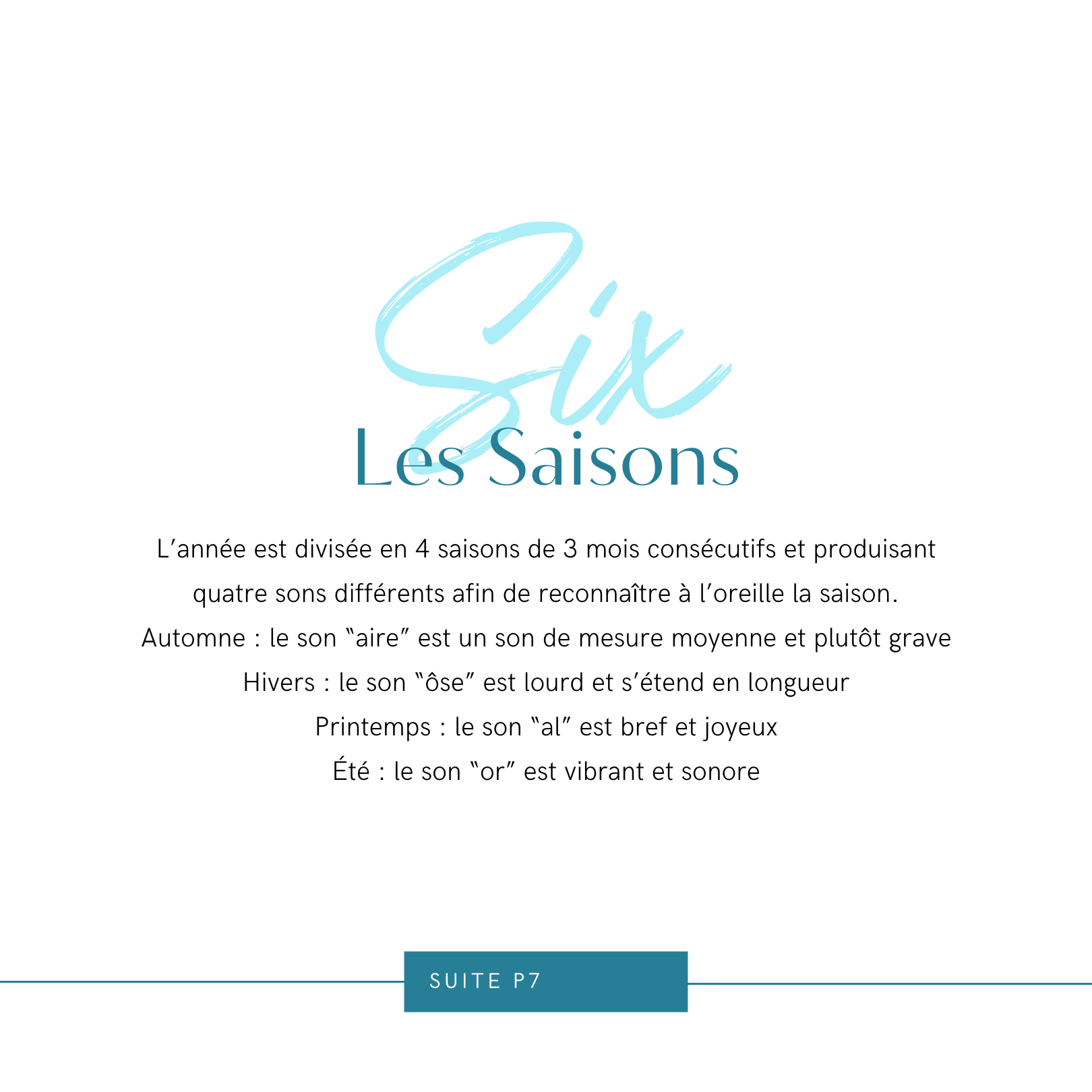 Les saisons