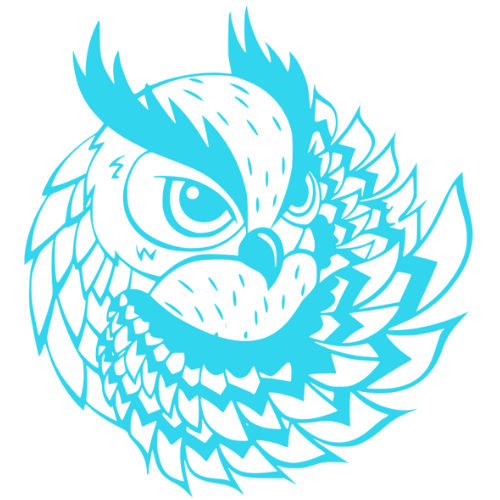 Logo Bubo Blog Bleu sans texte sans fond