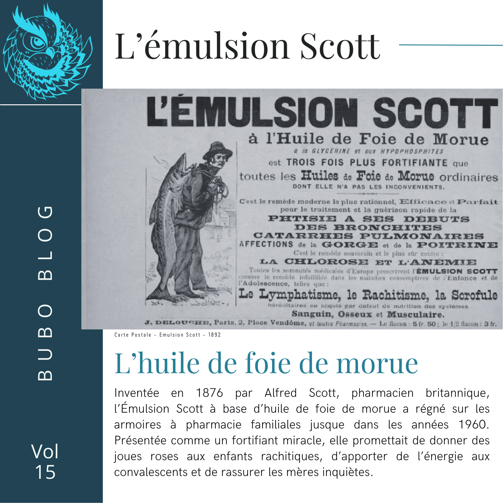 Bubo blog n°115 : l'émulsion scott - huile de foie de morue